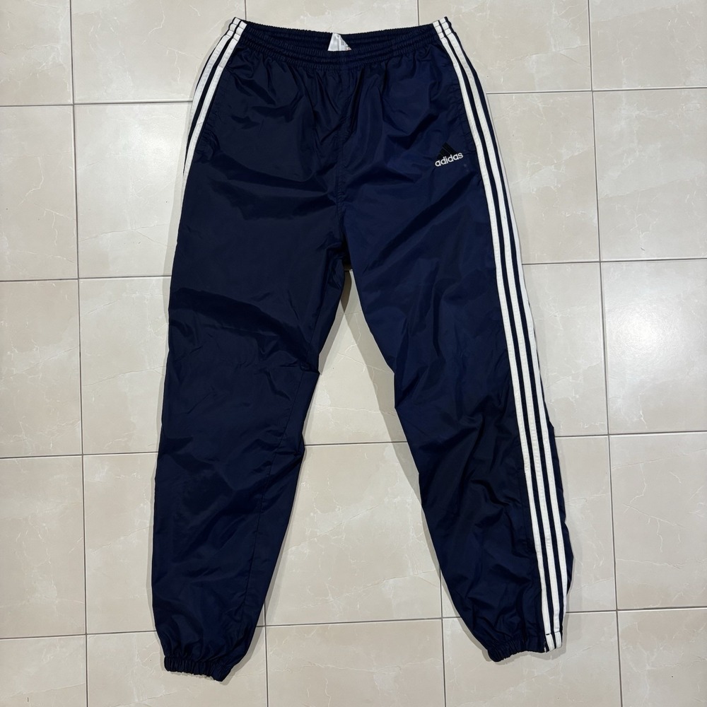 Vintage Adidas Track Pants Men's M 90s Blue Baggy Y2K Skate Grunge Punk